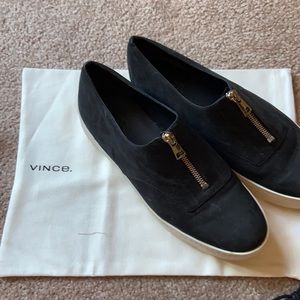 Vince platform zip up shoe size 8